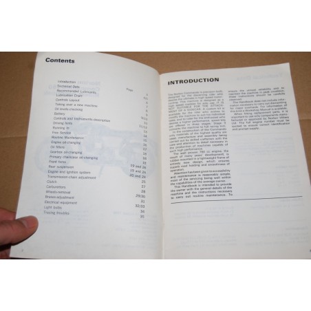 RIPRODUZIONE LIBRETTO USO MANUTENZIONE NORTON COMMANDO 750 RIDERS HANDBOOK