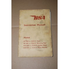 BSA INSTRUCTION MANUAL A7 500 TWIN SHOOTING STAR A10 650 GOLDEN FLASH ROCKET