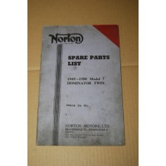 NORTON SPARE PARTS LIST 1949-1950 MODEL 7 DOMINATOR TWIN - BUONO