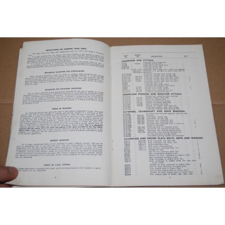 NORTON SPARE PARTS LIST 1949-1950 MODEL 7 DOMINATOR TWIN - BUONO