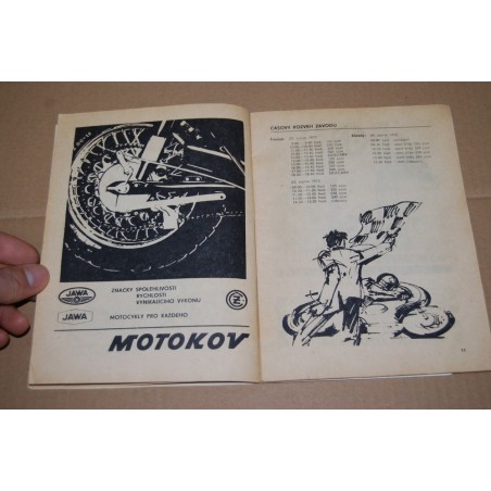 XXV GRAND PRIX CSSR 24.8.1975 BRNO PROGRAM MISTROVSTI SVETA MOTOCYCLU A SIDECARU