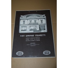 POSTER IN CARTONCINO FIAT GARAGE PEDRETTI NOVARA MARRONE 28X36 CM