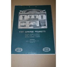 POSTER IN CARTONCINO FIAT GARAGE PEDRETTI NOVARA VERDE 28X36 CM