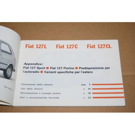 LIBRETTO USO MANUTENZIONE FIAT 127 7° ed. X 1978 - MOLTO BUONO