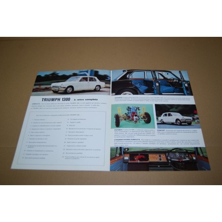 PROSPEKT BROCHURE DEPLIANT TRIUMPH 1300 - 2 PAGINE ITALIANO