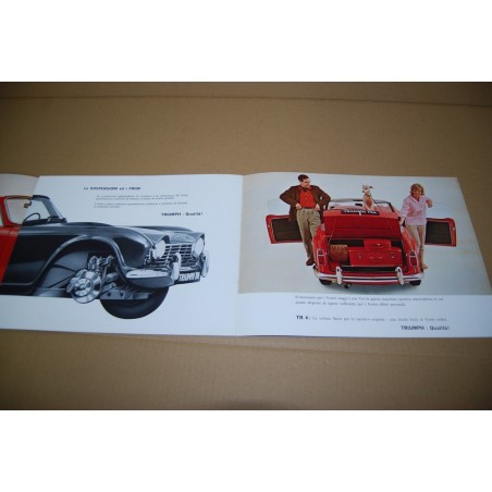 PROSPEKT BROCHURE DEPLIANT TRIUMPH TR4 5 PAGINE ITALIANO