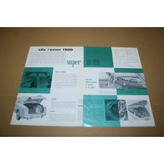 PROSPEKT BROCHURE DEPLIANT ALFA ROMEO 1900 SUPER - LIEVI PIEGHE 2 PAGINE 2