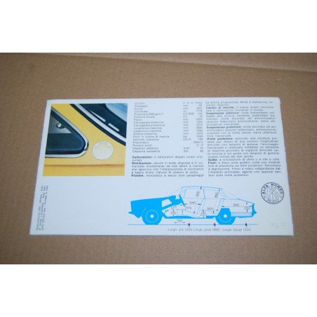 PROSPEKT BROCHURE DEPLIANT ALFA ROMEO GIULIA 1300 ti GERMAN TEXT