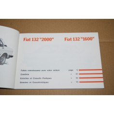 LIBRETTO USO MANUTENZIONE NOTICE D'ENTRETIEN FIAT 132 - 3° ED. X 1977 FRANCAIS 2