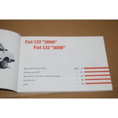 LIBRETTO USO MANUTENZIONE OWNER HANDBOOK FIAT 132 2° ED. IX 1977 ENGLISH 2