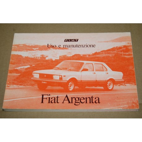 LIBRETTO USO MANUTENZIONE FIAT ARGENTA - 1° ed. V 1981 - OTTIMO