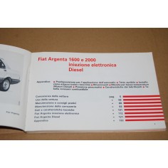 LIBRETTO USO MANUTENZIONE FIAT ARGENTA - 1° ed. V 1981 - OTTIMO 2
