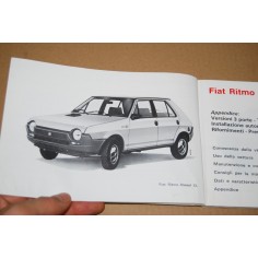 LIBRETTO USO MANUTENZIONE FIAT RITMO DIESEL 6° ed. VII 1981 - BUONO 2