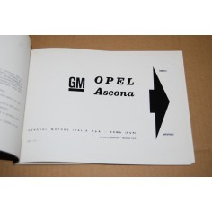LIBRETTO USO MANUTENZIONE OPEL ASCONA MAGGIO 1972 - OTTIMO 2