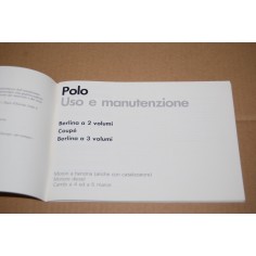 LIBRETTO USO MANUTENZIONE VOLKSWAGEN VW POLO BERLINA COUPE' 1987 - OTTIMO 2