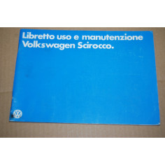 LIBRETTO USO MANUTENZIONE VOLKSWAGEN VW SCIROCCO 1982 - BUONO