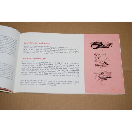 LIBRETTO USO MANUTENZIONE FORD CONSUL CORTINA  2° ed. GENNAIO 1963 - OTTIMO