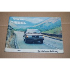 BETRIBSANLEITUNG VOLVO DIESEL 1981 - GERMAN TEXT GOOD CONDITIONS
