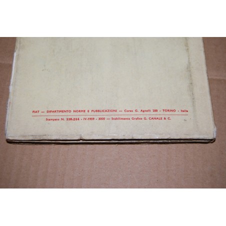 CATALOGO PARTI RICAMBIO FIAT 1400B 3° ed. APRILE 1959 - BUONO