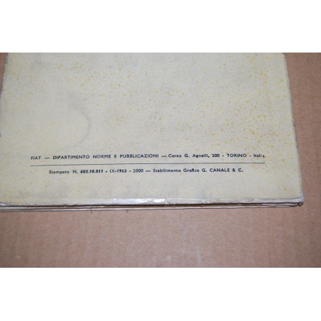 CATALOGO PARTI RICAMBIO FIAT 1500L CARROZZERIA NOVEMBRE 1963 - BUONO