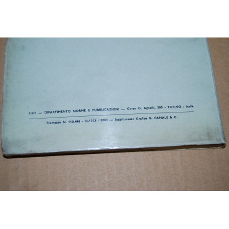 CATALOGO PARTI RICAMBIO FIAT TAXI Mod. 1500 1° ed. MARZO 1963 - BUONO