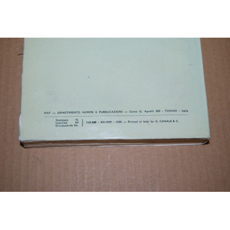 CATALOGO PARTI RICAMBIO FIAT 1800 2° ed. DICEMBRE 1959 MULTILINGUE - BUONO