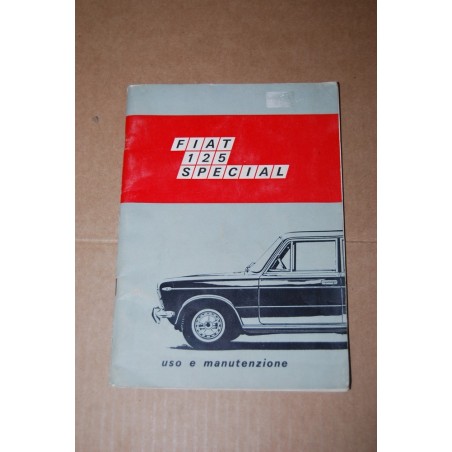 LIBRETTO USO MANUTENZIONE FIAT 125 SPECIAL 1968 1° EDIZIONE - BUONO