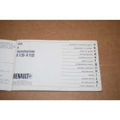 LIBRETTO USO MANUTENZIONE RENAULT R 1120 E R 1123 anno 1966 BUONO 2
