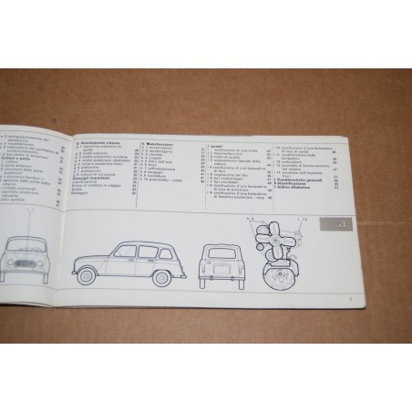 LIBRETTO USO MANUTENZIONE RENAULT R 1120 E R 1123 anno 1966 BUONO