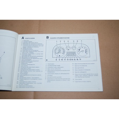 LIBRETTO USO MANUTENZIONE ALFA ROMEO MODELLI 33 1987 LIEVI MACCHIE
