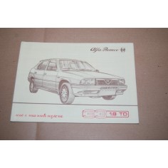 LIBRETTO USO MANUTENZIONE ALFA ROMEO ALFA 33 1.8 TD 1986 OTTIMO