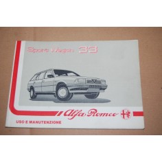 LIBRETTO USO MANUTENZIONE ALFA ROMEO 33 SPORT WAGON 1988 OTTIMO