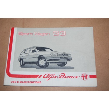 LIBRETTO USO MANUTENZIONE ALFA ROMEO 33 SPORT WAGON 1988 OTTIMO