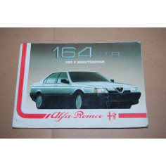 LIBRETTO USO MANUTENZIONE ALFA ROMEO 164 TD VI/1988 BUONO