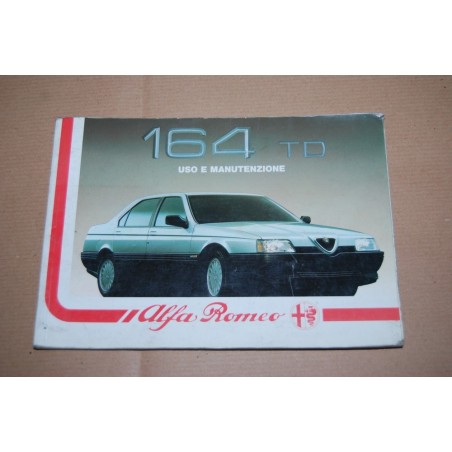 LIBRETTO USO MANUTENZIONE ALFA ROMEO 164 TD VI/1988 BUONO