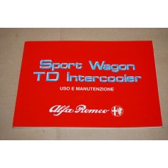 LIBRETTO USO MANUTENZIONE ALFA ROMEO SPORT WAGON TD INTERCOOLER 1989 NUOVO