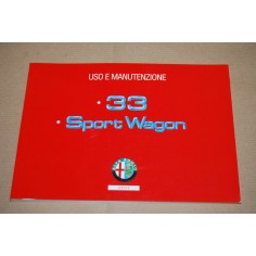 LIBRETTO USO MANUTENZIONE ALFA ROMEO 33 SPORT WAGON 1° ED. 1992 NUOVO