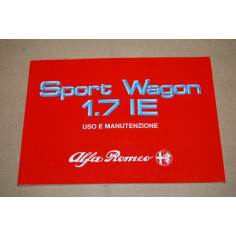 LIBRETTO USO MANUTENZIONE ALFA ROMEO SPORT WAGON 1.7 IE 1° EDIZIONE 1989