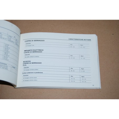 ALFA ROMEO ALFA 146 CARATTERISTICHE E PRESCRIZIONI TECNICHE 1987