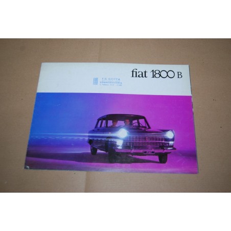 PROSPEKT BROCHURE DEPLIANT FIAT 1800 B 3 PAGINE - TIMBRO CONCESSIONARIO