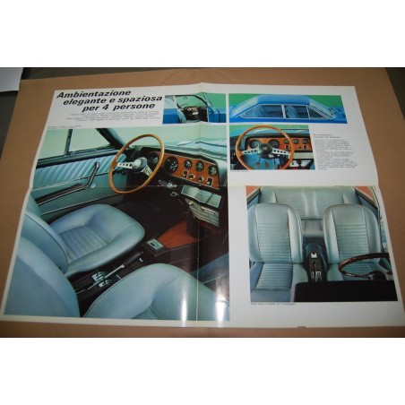 PROSPEKT BROCHURE DEPLIANT FIAT 124 SPORT COUPE' 4 PAGINE - STRAPPO AL RETRO