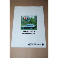 PROSPEKT BROCHURE DEPLIANT ALFA ROMEO 33 4X4 GIARDINETTA - 4 PAGINE MACCHIE