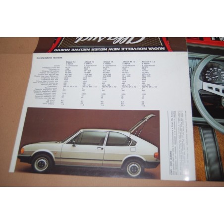 PROSPEKT BROCHURE DEPLIANT ALFA ROMEO ALFASUD 1.2 1.3 1.5 & TI - 4 PAGINE