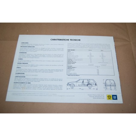 PROSPEKT BROCHURE DEPLIANT OPEL REKORD CARAVAN 1978 - 4 PAGINE