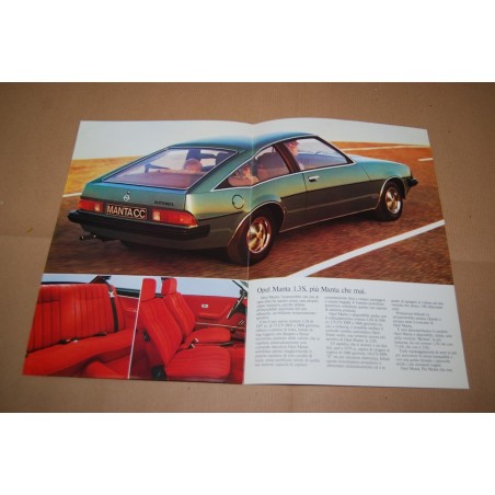 PROSPEKT BROCHURE DEPLIANT OPEL MANTA 1.3 S - 2 PAGINE