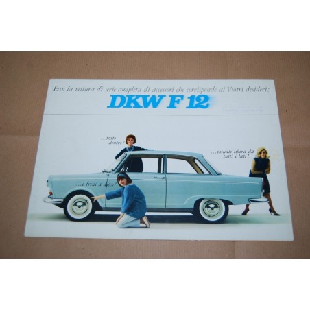 PROSPEKT BROCHURE DEPLIANT DKW F 12 - 4 PAGINE BUONO
