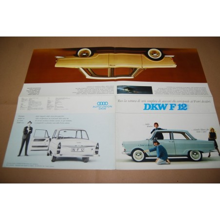 PROSPEKT BROCHURE DEPLIANT DKW F 12 - 4 PAGINE BUONO