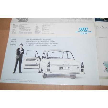 PROSPEKT BROCHURE DEPLIANT DKW F 12 - 4 PAGINE BUONO