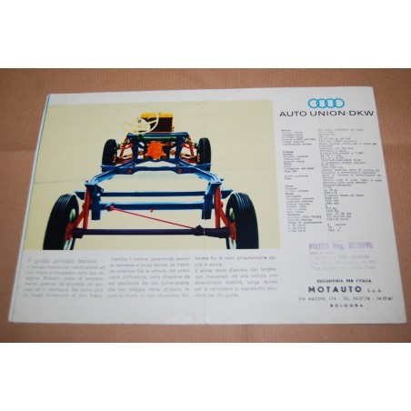 PROSPEKT BROCHURE DEPLIANT DKW JUNIOR DE LUXE - 2 PAGINE