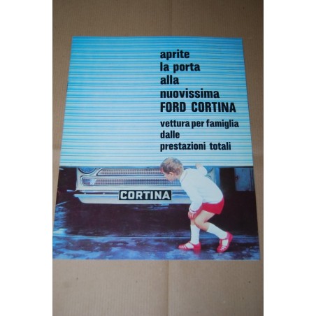 PROSPEKT BROCHURE DEPLIANT FORD CORTINA 1200 1500 GT LOTUS 1964 - 8 PAGINE